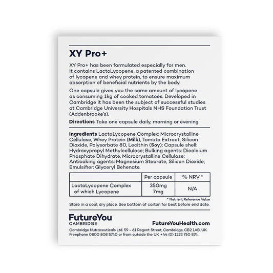 XY Pro+ Mens Health Supplements – LactoLycopene with Whey Nutrition Protein – Tomato Pill to Support Mens Health – Supplements by FutureYou Cambridge