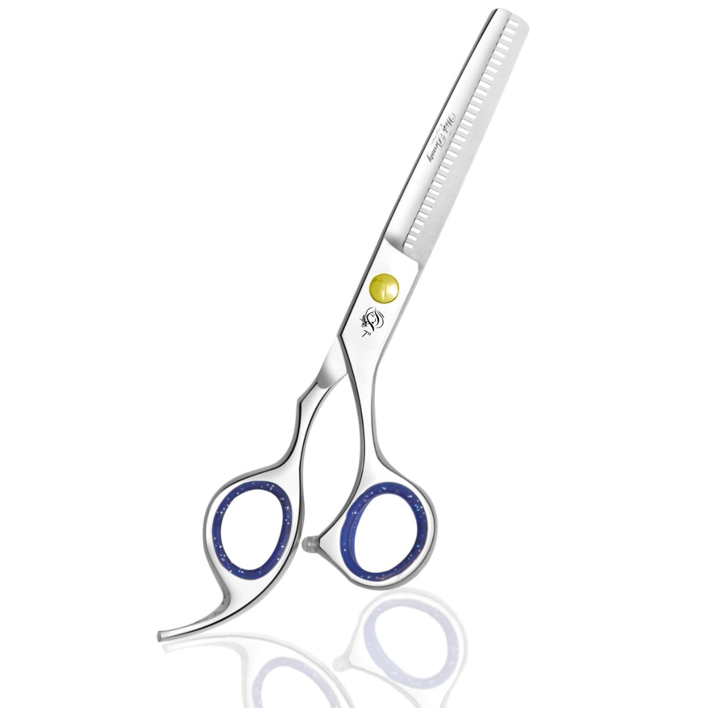 Wish Beauty Glamified – Professional Hair Thinning Scissors, Texturizing Shears for Hairdressing, 7 Inch Overall Length with Fine Adjustment Tension Screw – Japanese Stainless Steel (7" Thinning)