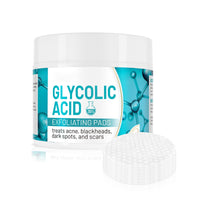 HINATTLPTAG Glycolic Acid Pads 30%, Exfoliates Surface Skin and Reduces Fine Lines and Wrinkles, 50Pads