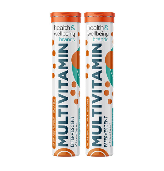 Club Vits Effervescent Multivitamins - High Strength Multivitamin Tablets - Complete One a Day Supplements for Men & Women - 20 Per Tube (Pack of 2)