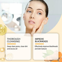 AuraAnge Turmeric Face Wash with Brush - Foaming Facial Cleanser for Women, Improves Blemishes, Zits, & Evens Skin Tone, Gentle Hydrating Cleanser
