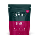 Nutrition Geeks Biotin Hair Growth Supplement - 1 Year Supply High Strength Biotin 10,000mcg Per Tablet, Hair Skin and Nails Vitamins for Women & Men, 365 Vegan Biotin Tablets - Easy to Swallow UK Made Hair Vitamins