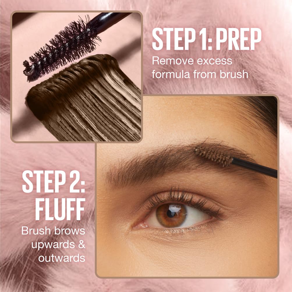 Maybelline New York Superfluff Brow Mousse, Soft, Full Brows, All Day Wear, Airy Volumising Mousse, Stiff Resistant, Flake Resistant, Black Brown (Shade 262)