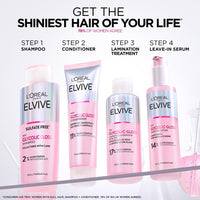 L'Oreal Paris Elvive Glycolic Gloss Conditioner, With Gloss Complex and Glycolic Acid, Fills and Seals Hair Fibres, For Long-lasting, Smooth and Shiny Hair, Ideal for Dull Hair, 150ml