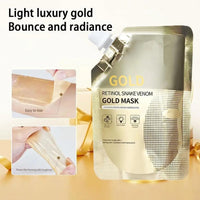 KlsyChry Retinol Snake Venom Gold Mask, Peptide Collagen Peel Off Facial Mask, Gold Anti-Aging Face Mask for Flawless Skin, Anti Wrinkles & Reduce Fine Lines, Clear Acne, Minimize Pores, Moisturizing, 100g