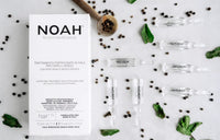 Noah NOAH Natural 1.15 Fortifying Hair Treatment Vials Serum for Weak Hair with Black Pepper & Peppermint, 8 Vials x 5ml