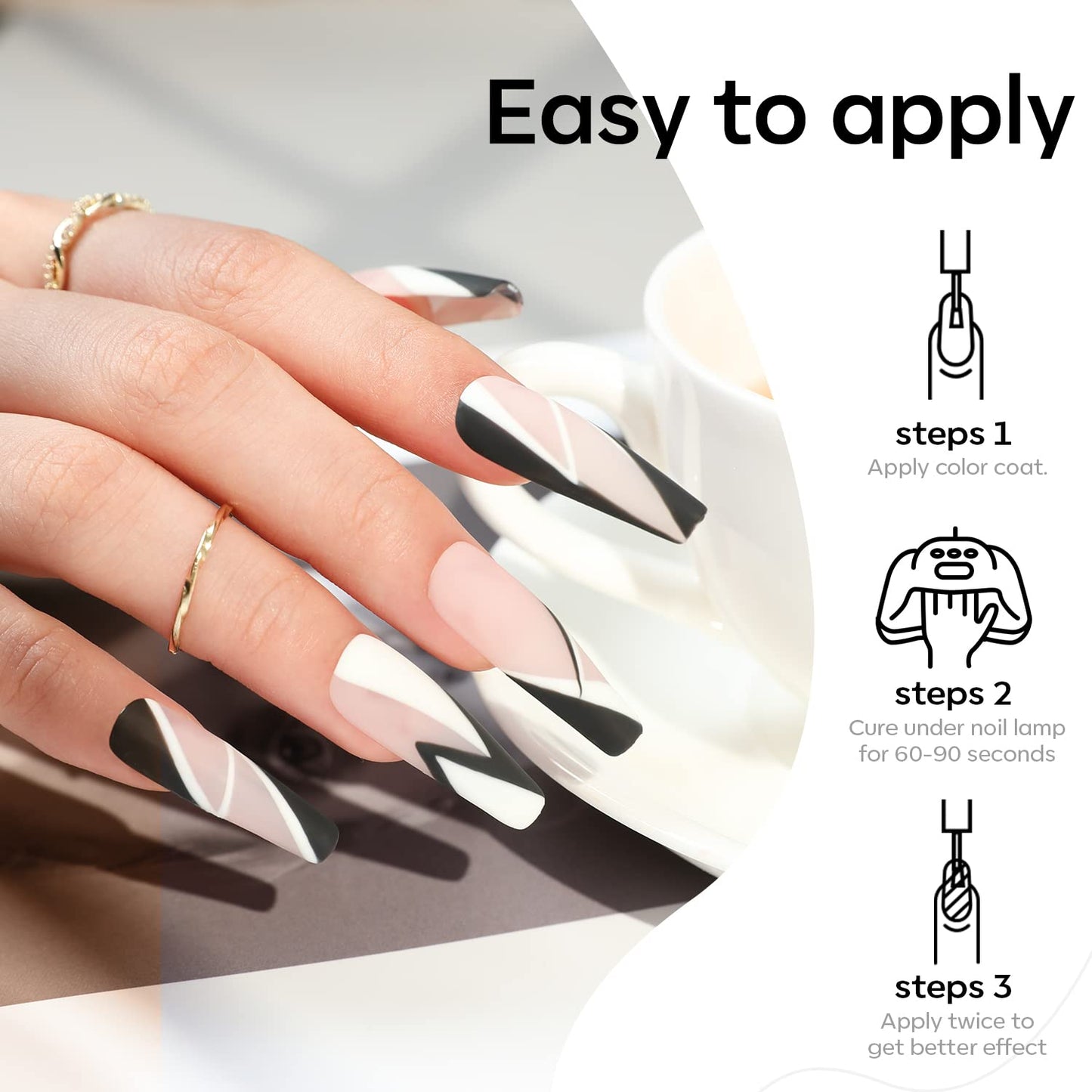 Modelones Studio White Gel Polish, 1 Pcs 15ml White Color Gel Nail Polish Soak Off LED Long Lasting French Manicure Essential Gel Nail Varnish Salon Design DIY at Home Gifts for Women