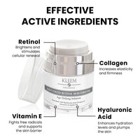 Retinol Face Cream with Hyaluronic Acid & Vitamin E | The Best Anti Aging Cream to Reduce Wrinkles & Age Spots | Day & Night use | for Women