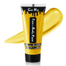 Go Ho Pearl Gold Cream Face Body Paint(2.37oz,70ml),Water Based Gold Makeup Face Painting for Adults Children SFX Cosplay Costumes Festivals Halloween