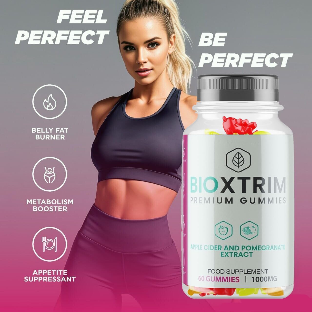 Slim Warriors BioXtrim Gummies to Support Weight Management - All Natural - New & Sealed - Vegan - 1 Bottle