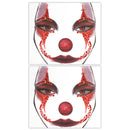 HOWAF 2 PCS Halloween Face Stickers Jewels, Clown Face Tattoos Rhinestone Temporary Tattoos for Clown Costume Halloween Costumes Men Women Kids, A