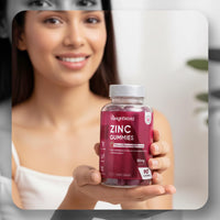 WeightWorld Zinc Citrate Gummies 50mg - 45 Days Supply - 90 Gummies - Zinc Supplement for Men & Women - Easy to Chew - Natural Raspberry Flavour - Vegan, Non-GMO & Magnesium Stearate-Free