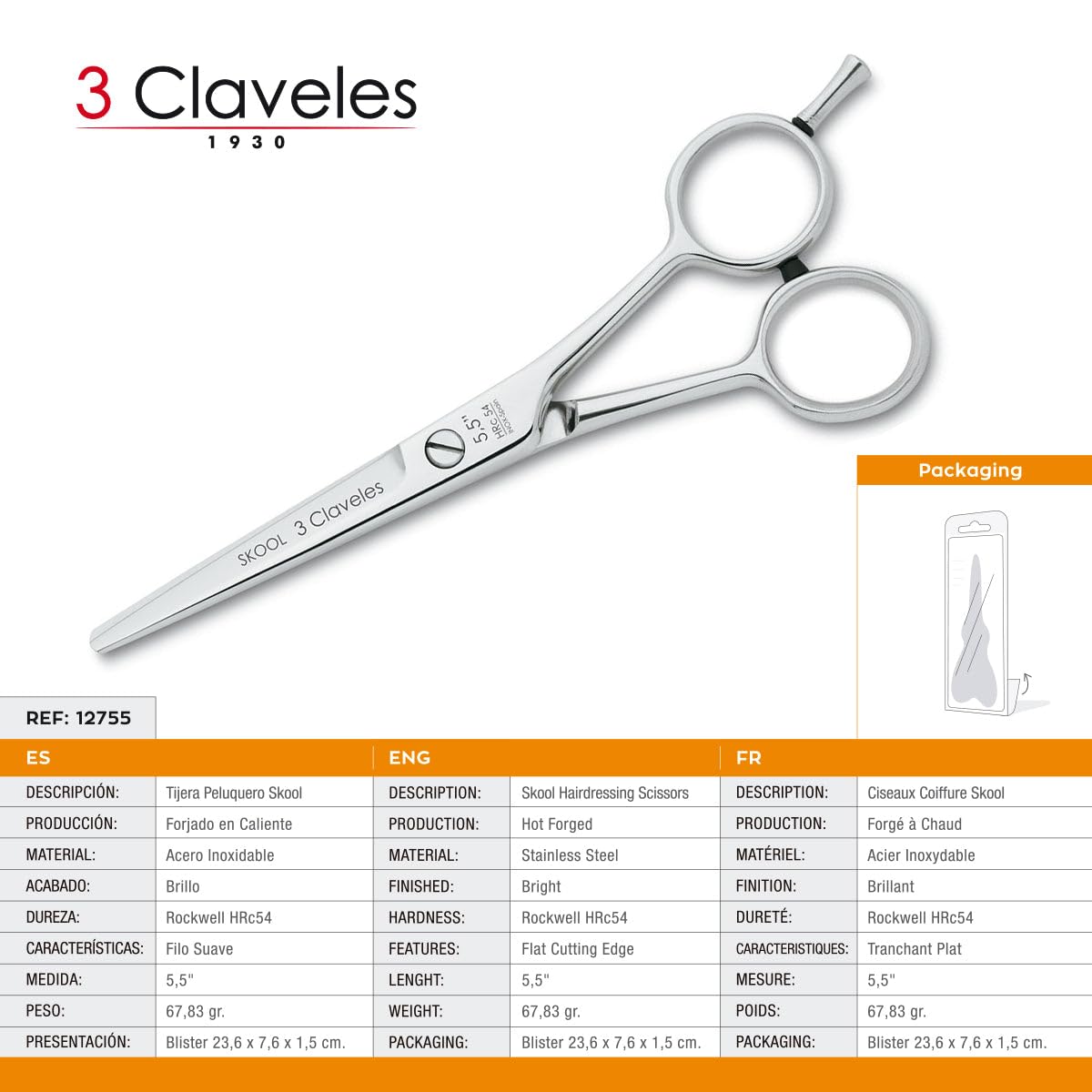 3 Claveles Scissors, 40 g