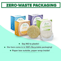 BAMBOEARTH Solid Shampoo Bar And Conditioner Effect Hair Soap – Natural Shampoo Bars For Hair With Plant Based Essential Oils And Zero Waste Biodegradable Packaging (Lavender)