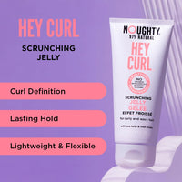 Noughty 97% Natural Hey Curl Scrunching Jelly and Wave Hello Curl Taming Cream Duo, Curl Defining Sulphate Free Vegan Hair Care Set Vitamin Rich Formula for Curly & Wavy Hair, 250ml and 150 ml