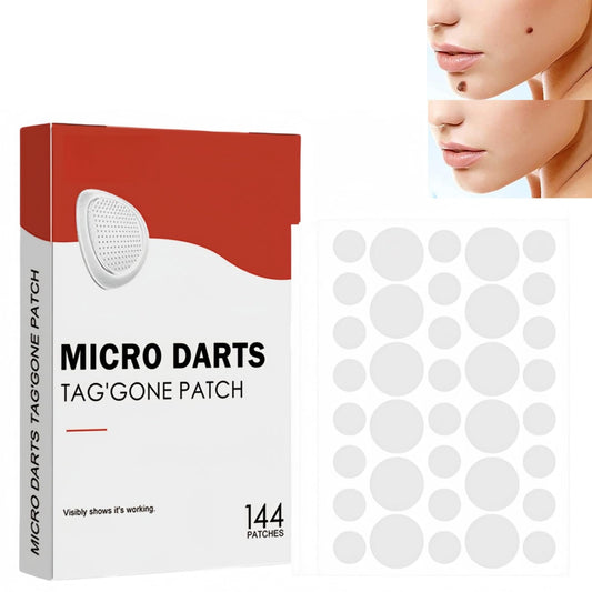SingHao 144 Pcs Microdarts Tag'gone Patch,Pimple Patches,Spot Patches,Acne Treatment,Invisible Blemish Cover Spot Sticker,Patches Pimple Stickers Acne Dots,Pimple Spot Stickers Day&Night Use(144Pcs/box)