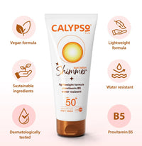 Calypso Shimmer Sun Lotion SPF50 + | UVA + UVB, Water Resistant, 100ml