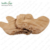 SoulGenie Silk Garshana Ayurvedic Massage Gloves - Electro Static Lymph Circulation Boost - 100% Natural Dry Skin Brushing and Exfoliation and Excess Fat Treatment - Mitt Style 1 Pair