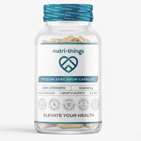 Nutri-things Pygeum Africanum Capsules - 60 Capsules - 5000mg 10:1 Extract - High-Strength Formula for Prostate Support and Hormonal Balance, Daily Dietary Supplement