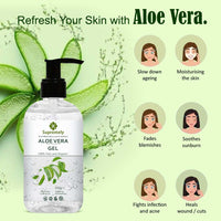 SUPREMELY Supremely Naturals Aloe Vera Gel | Nourishing Care for Hair, Skin, and Face | A Multi-Purpose Miracle for Head-to-Toe Hydration and Care
