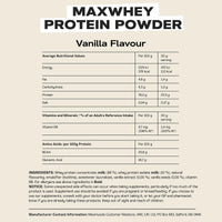 MaxiNutrition - MaxWhey - Whey Protein Powder Vanilla - Low-Fat - Low Sugar - Gluten & Soy-Free - Vegetarian - 420g - 113 kcal per Serving - 14 Servings