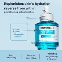 HEIMISH RX Hyaluronic Acid Hydrating Serum - Moisturizing Serum for face, Facial Serum for Sensitive skin, Non-greasy Formula with Hyaluronic Acid 2%, Panthenol, Korean Skincare, 35ml (1.18 fl. oz)
