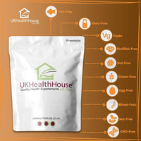 UKHealthHouse Ferrous Fumarate Iron Tablets 14mg Blood Cells Energy Anaemia Tiredness Pregnancy High Strength General Health & Well Being Supplement Vegan (180)