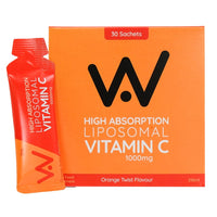 well actually WELL ACTUALLY Liposomal Vitamin C 1000mg Sachets – High Strength Liquid VIT C Supplement - Immune System, Skin, Collagen, Brain & Energy Support - Vegan, 30 Sachets | Orange Twist
