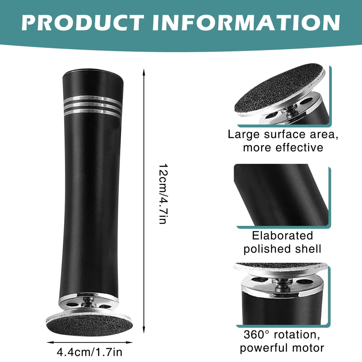 atnayo Electric Foot File Hard Skin Remover, Clean Brush and Foot Sander for Hard Skin Callus Dry