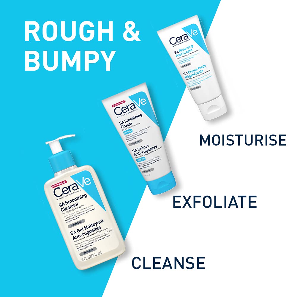 CeraVe SA Renewing Foot Cream for Extremely Dry, Rough, and Bumpy Feet 88ml with Salicylic Acid & 3 Essential Ceramides