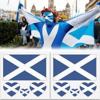 Kelamayi Scotland Flag Temporary Tattoos,10 Sheets National Flag Face Tattoo Stickers for World Cup European Cup International Competitions