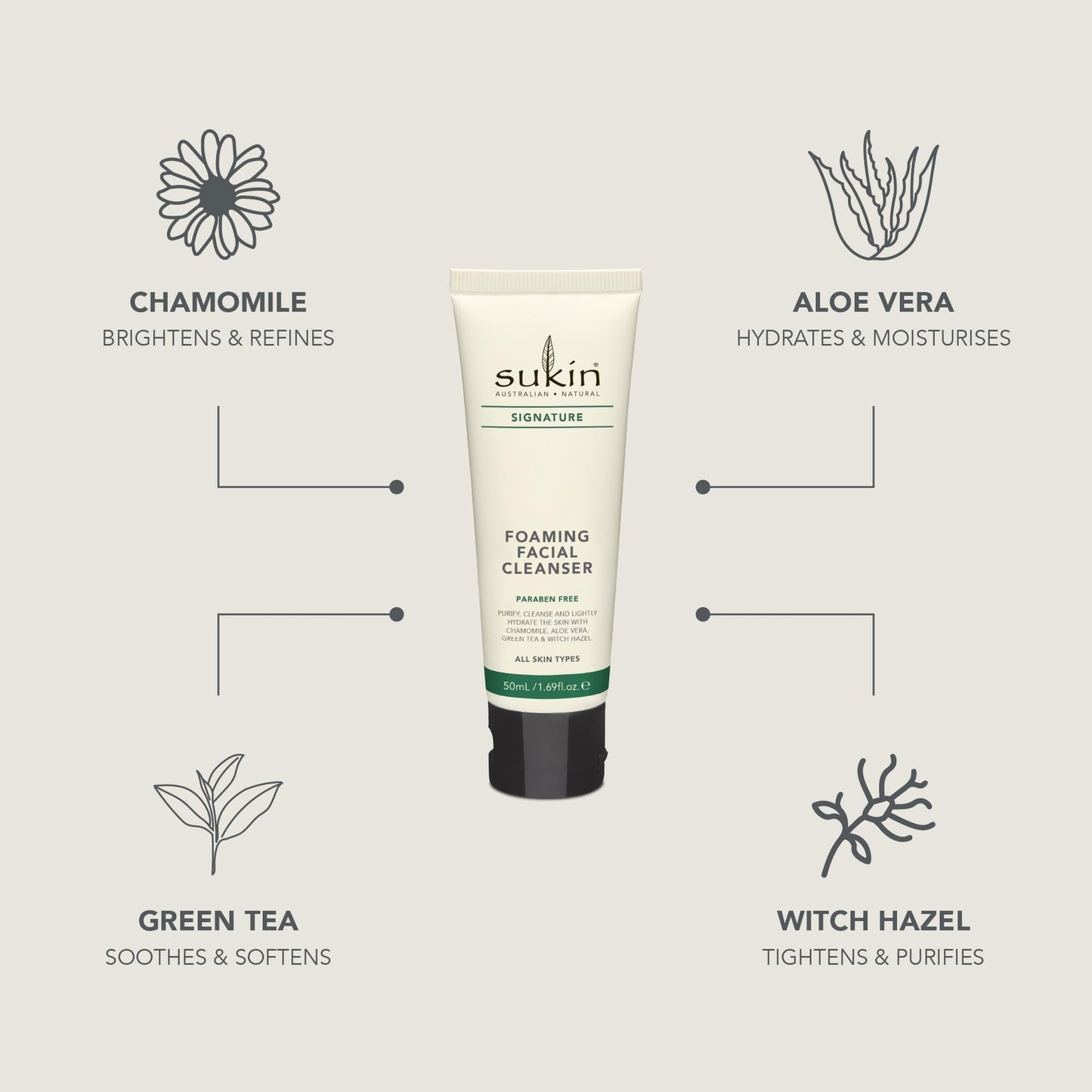 Sukin Mini Facial Cleanser 50 ml
