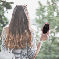 YNGMEIYER Ultimate Hair Extension Brush Boar Bristle Paddle Hairbrush Soft Cushion Hair Brush for Long Thick Curly Hair Reducing Hair Breakage and Frizz