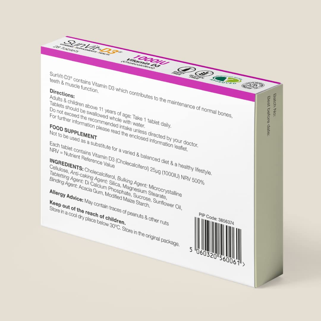 Vitamin D3 1000IU (28 Daily Tablets Pack of 6)