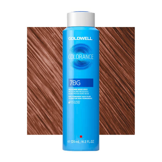 7BG Mid blonde beige gold Goldwell Colorance Warm browns can 120ml