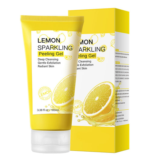 Lemon Exfoliating Gel,Lemon Peeling Gel,Vitamin C Face Scrub,Soft your Skin & Remove Dead Skin,Natural Face Scrub Exfoliator for Blackhead,Mild Face Exfoliator Scrub for Radiant Skin,Face & Body &Knee