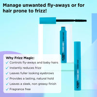 Bacchetta Flyaway Noughty 97% Natural Frizz Magic Strands Away, controlla i capelli e le sopracciglia crespi, finitura elegante e non grassa, con olio di marula e olio di cocco 12 ml