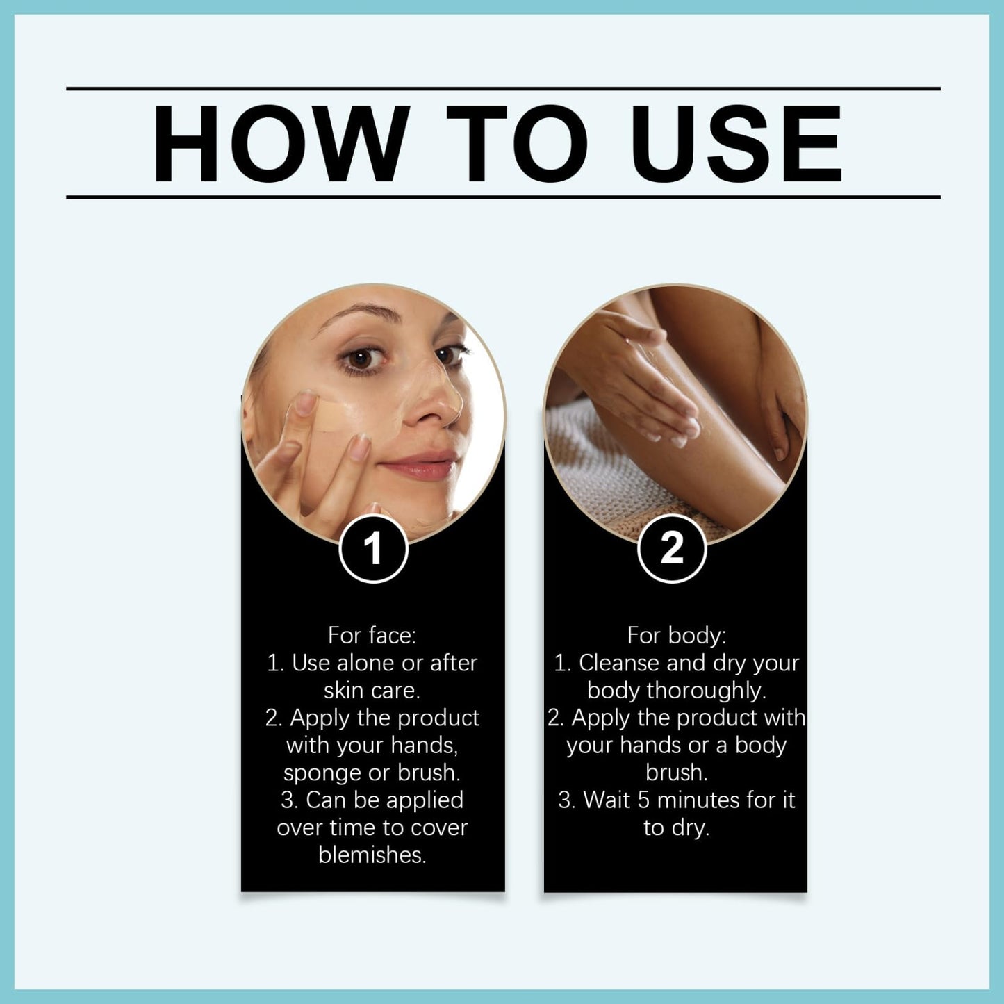 HERBENJOY 2pcs CC Cream Foundation,All-Over Complexion Perfector for Covers Scars & Imperfections,Waterproof Long-Lasting Hydrating Skin Tint Full Coverage Concealer,Covering Corrector Face Concealer Smooth