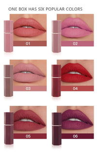 GL-Turelifes Matte Lipstick Velvety Red Lipsticks Waterproof Long Lasting Smoothing Non-stick Cup Sexy Colors Lipsticks (#05 Umber)