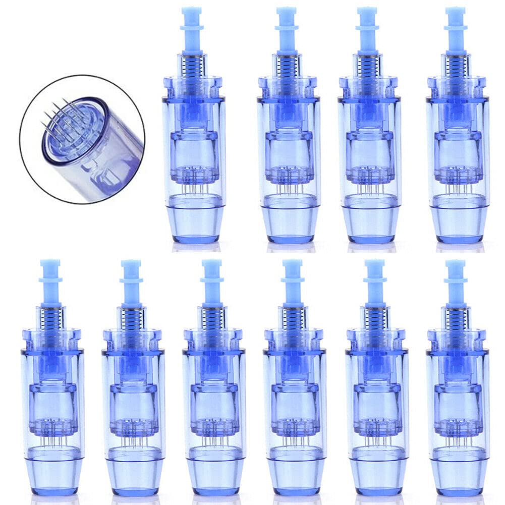 Xkylo Micro Needles Cartridges For Ultima A1 Dr.Pen,Tips For Electric Auto Stamp Derma Pen,9Pin/12Pin/36Pin/42Pin &Nano Neelde Cartridges (12 Pin Needles, 10 Pcs)