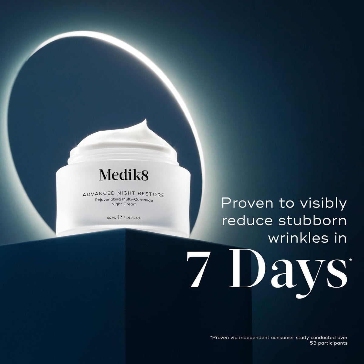 Medik8 Advanced Night Restore - Rejuvenating Multi-Ceramide Night Cream - Moisturiser - Deeply Nourish and Visibly Firm Your Complexion While You Sleep - 50ml