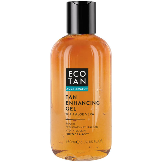 ECOTAN EcoTan Face and Body Tanning Accelerator Gel 200ml, Stimulates, Boosts, Prolongs & Protects Natural Tan, with Aloe Vera, Soothes & Hydrates Skin, Fast Absorbing & Non-Greasy