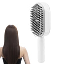 Lam-lord Self Cleaning Hair Brush for Women, Detangling Hair Brush Soft Hairbrush Anti Static Air Cushion Massage Hair Comb for Women Long Short Wavy Straight Hair(White)