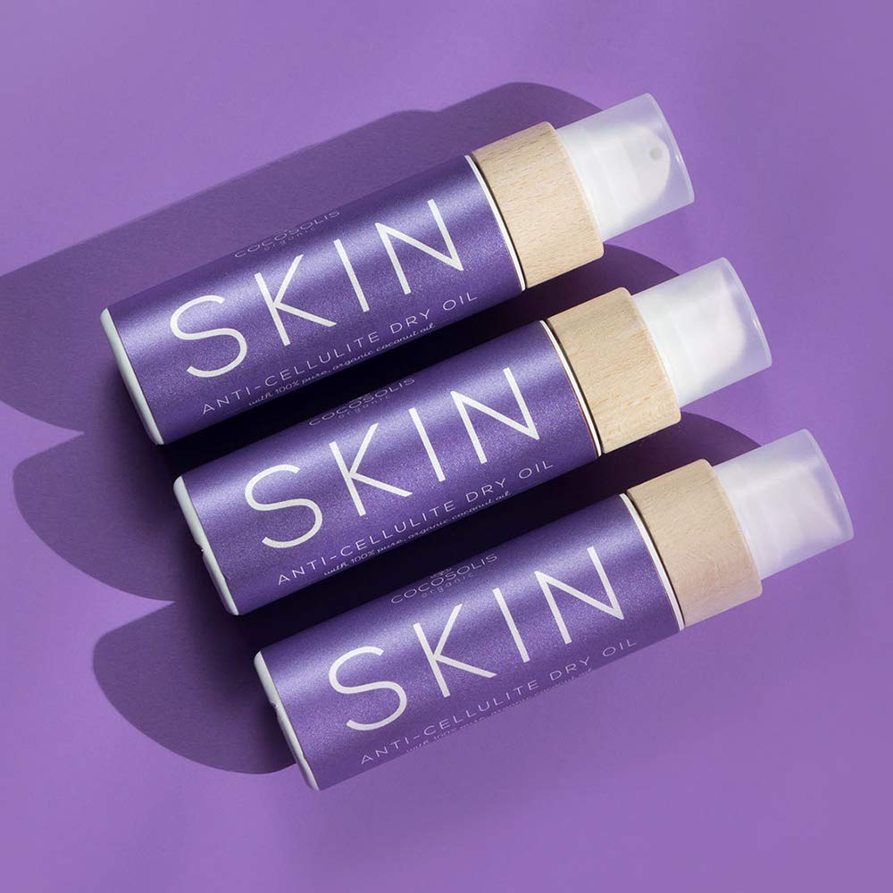 COCOSOLIS Anti Cellulite - Organic Dry Oil for Orange Peel - Tightens, Refreshes and Revitalises the Skin - Nourishing Oil for Massage (110)