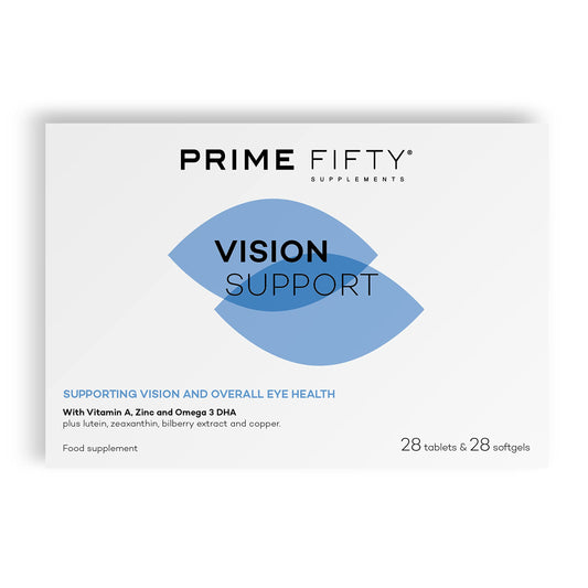 FutureYou Cambridge Prime Fifty Vision Support Eye Vitamins – Lutein & Zeaxanthin Supplement with Vitamin A, Zinc & Omega 3 DHA – Eye Care Lutein Supplement to Support Vision for Over 50s