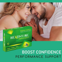 HerbStone New! Super Extra-Strong HERBSTONE - Ginseng and Herbal Food Supplement for Men. The Most Effective Natural, Powerful and Fast Acting Food Supplement for Men! - (Pack of 10 Capsules)