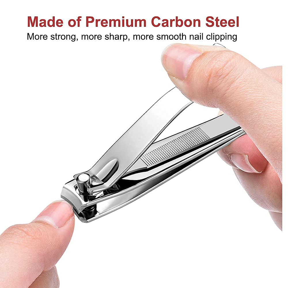 haipicho Nail Clipper, Made with Heavy Duty Stainless Steel, Suitable for Thick Fingernail Toenail Men Women (Silver 1 Pack)