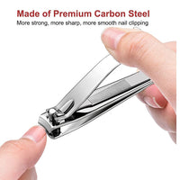 haipicho Nail Clipper, Made with Heavy Duty Stainless Steel, Suitable for Thick Fingernail Toenail Men Women (Silver 1 Pack)