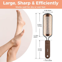Easkep Foot File Foot Pedicure Tool, Stainless Steel Foot Scrubber Foot File Dead Skin Remover for Hard Skin and Dry Cracked Feet Scraper