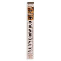 Revolution Beauty London Makeup Revolution, Fluffy Brow Filter Duo, Brow Pencil & Eyebrow Gel, Available in 5 Shades, Dark Brown, 1pc